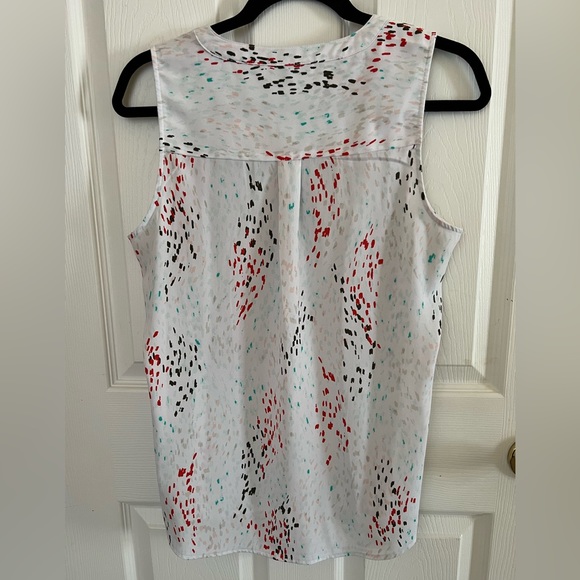 Apt. 9 Sleeveless Zipper Blouse Abstract Color Speck Design (medium) - Picture 2 of 7